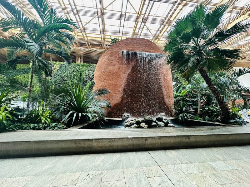 The garden inside Terminal 2 of Kempegowda International Airport